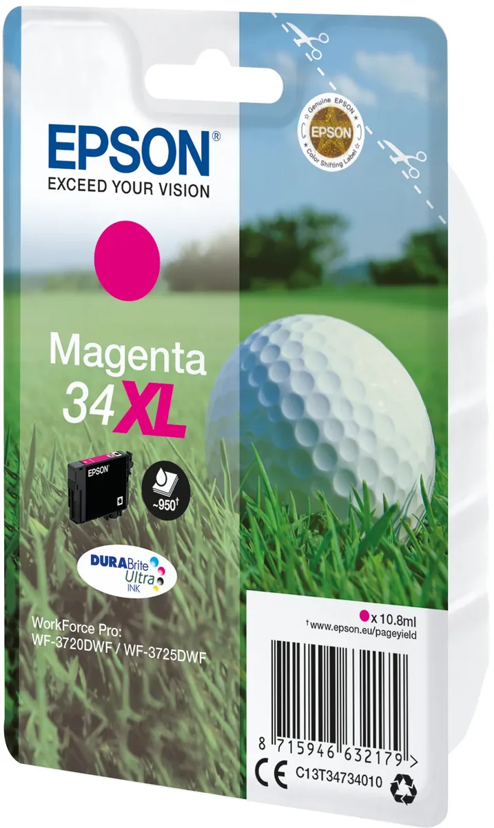 Epson Muste Magenta 10.8ml 34xl - Wf-3720