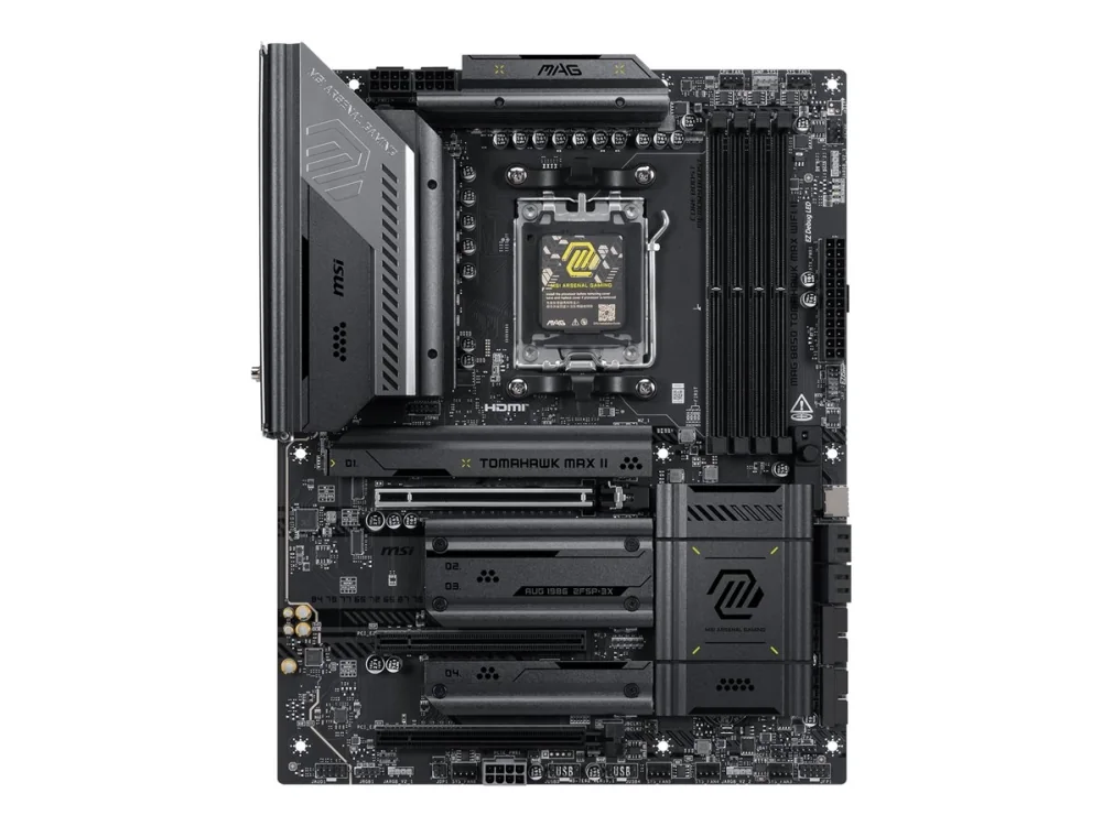 MSI MAG B850 TOMAHAWK MAX WIFI II, AMD, Socket AM5, AMD Ryzen 7000 Series, AMD Ryzen 8000 Series, AMD Ryzen 9000 Series, Socket AM5, DDR5-SDRAM, 256 GB