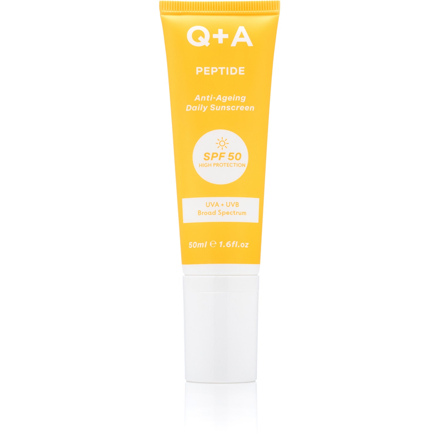 Q+A Peptide Renewing Face Sunscreen SPF 50 50 ml