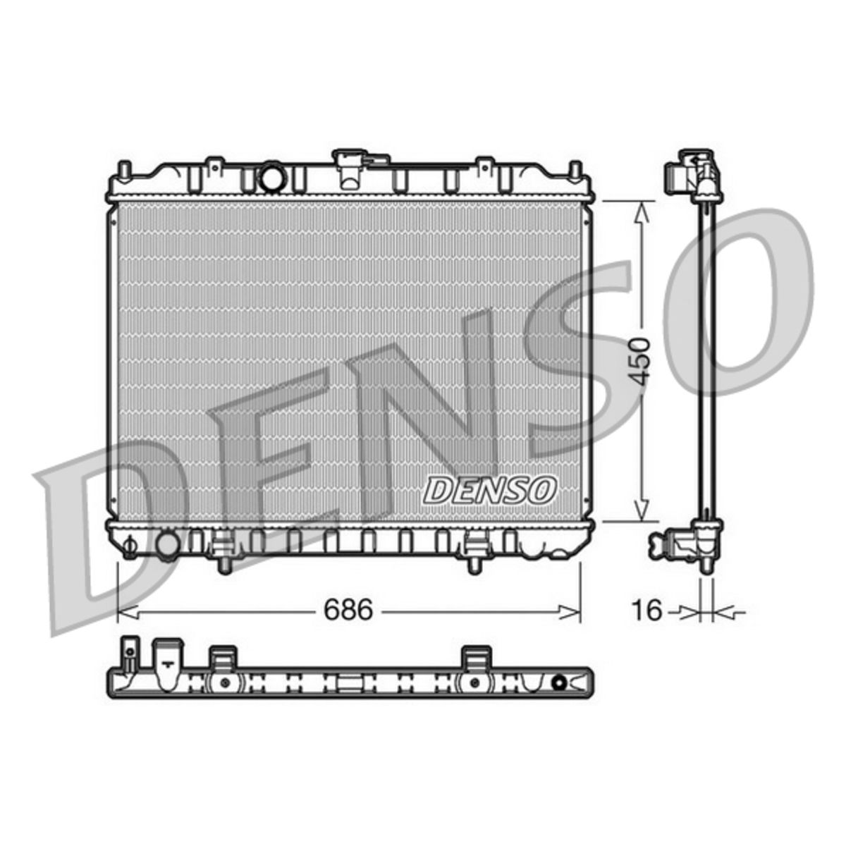 Jäähdytin, moottorin jäähdytys DENSO DRM46004