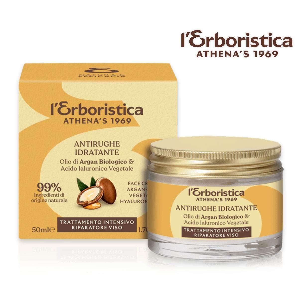 L'erbastica kasvovoide, arganöljy, jossa on hyaluronihappoa. 50 ml