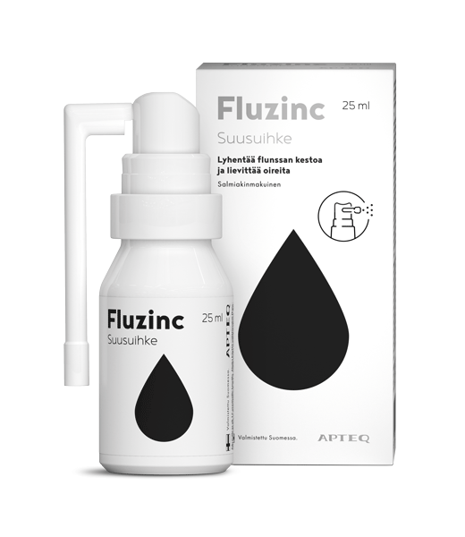 Apteq Fluzinc suusuihke salmiakki 25 ml
