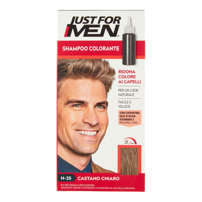 Just For Men Värjäävä shampoo Vaaleanruskea