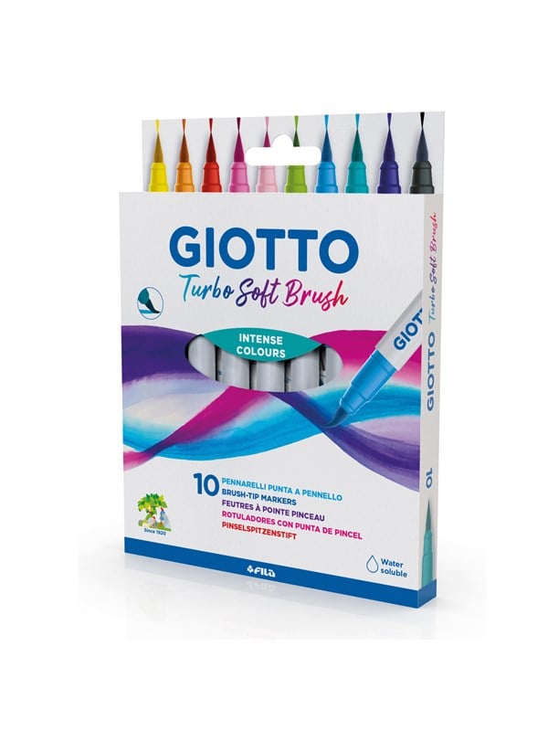 Giotto Turbo Soft Brush Intense Colours 10 pcs BL