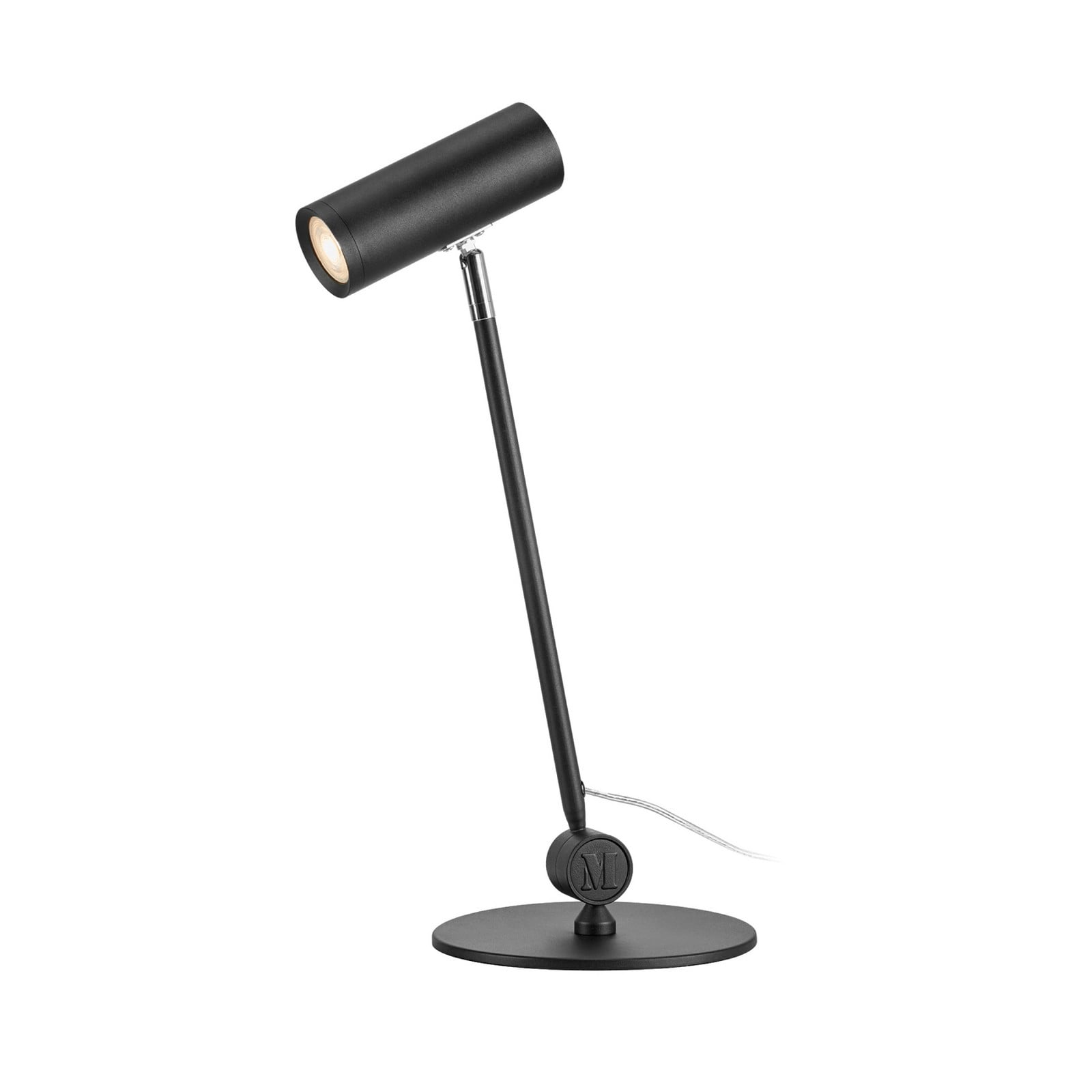 Arlo LED-pöytävalaisin, musta, rauta, korkeus 52,8 cm, himmennettävä - Markslöjd - Olohuone - Moderni - Metalli - Yksilamppuinen