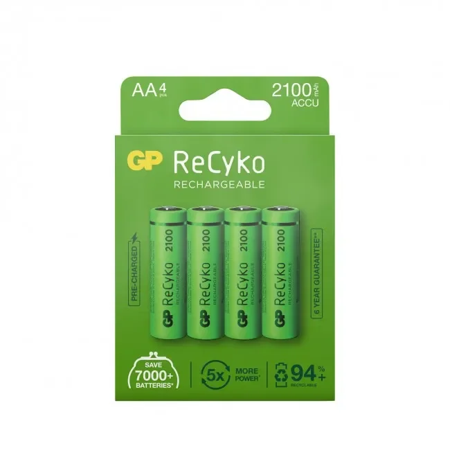 GP ReCyko AA-paristo 2100 mAh 4 kpl pakkaus