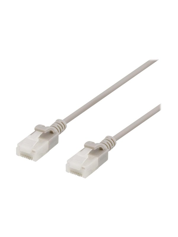 DELTACO U/UTP Cat6a laitekaapeli, ohut, läpimitta 3,5mm, 2m, harmaa