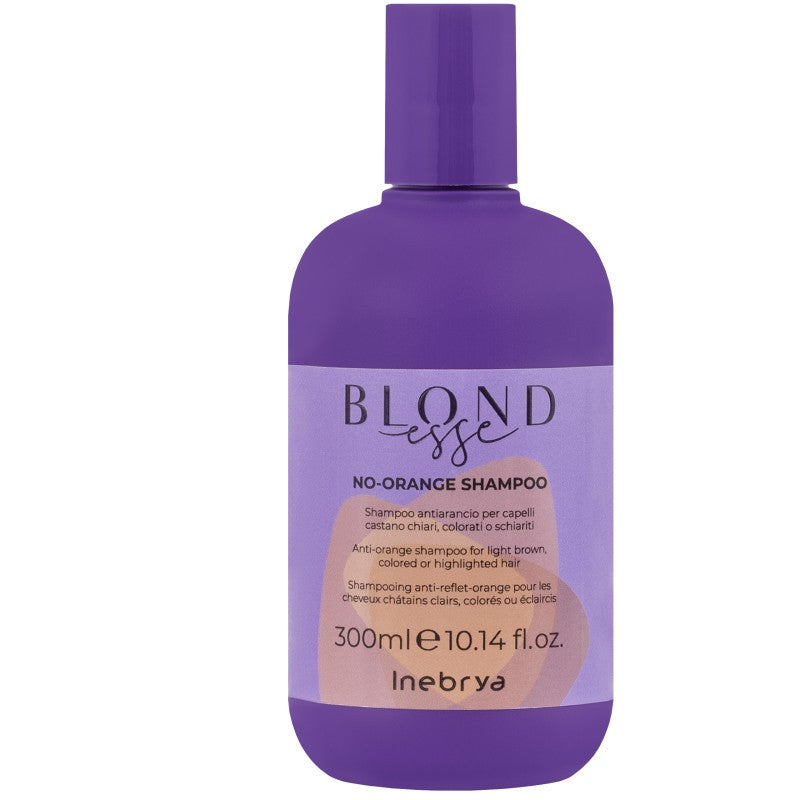 Inebrya BLONDESSE No-Orange -shampoo (vaaleanruskeille, värjätyille tai vaalennetuille hiuksille) - 300ml