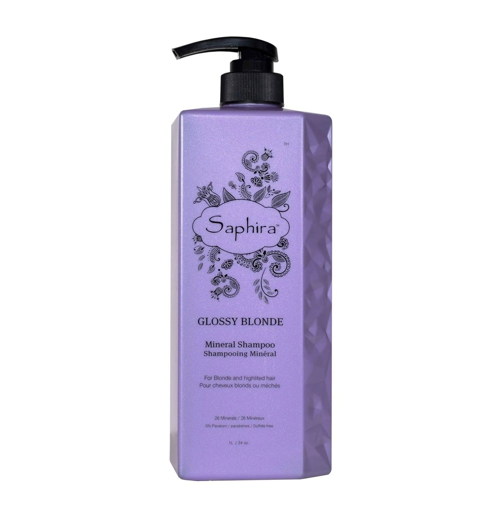 Saphira Kiiltävä Blonde Rich In Minerals Hair Color Shampoo vaaleille hiuksille 1000 ml