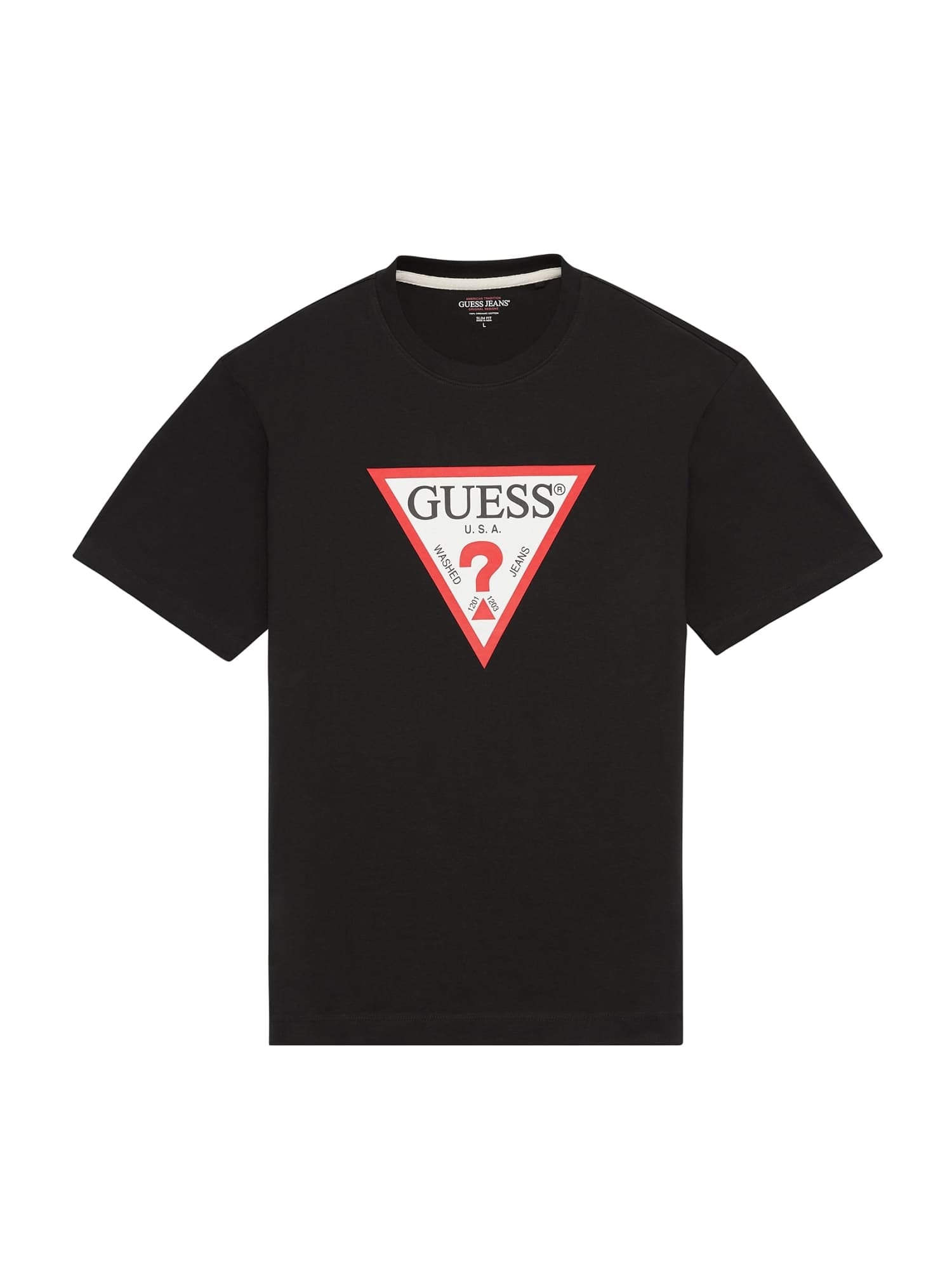 GUESS Paita ' ICONIC'  punainen / musta / valkoinen