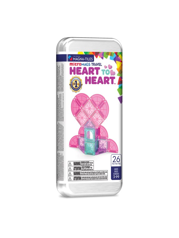 Magna-Tiles, Heart to Heart -matkasetti, 26 kpl, CDU