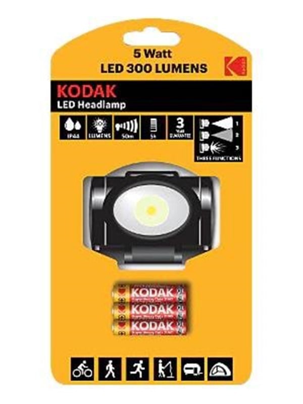 KODAK LED Headlamp 300lm incl.3xAAA