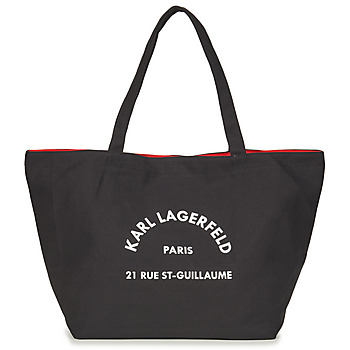 Karl Lagerfeld Ostoskassi 'Rue St-Guillaume' musta / valkoinen