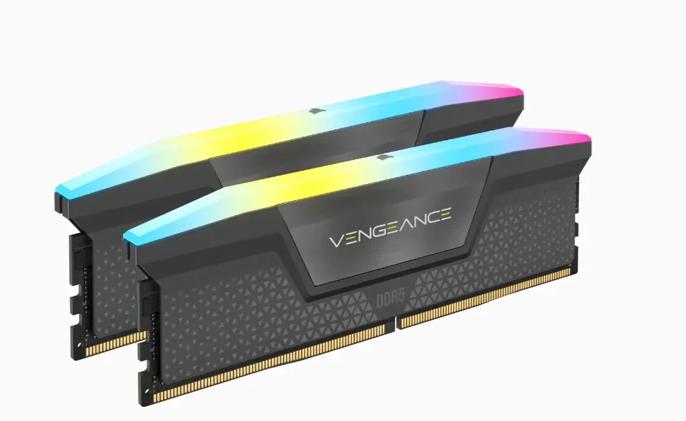 Corsair Vengeance RGB DDR5-5600 - 64GB - CL40 - Dual Channel (2 pcs) - AMD EXPO & Intel XMP - Harmaa RGB:lla