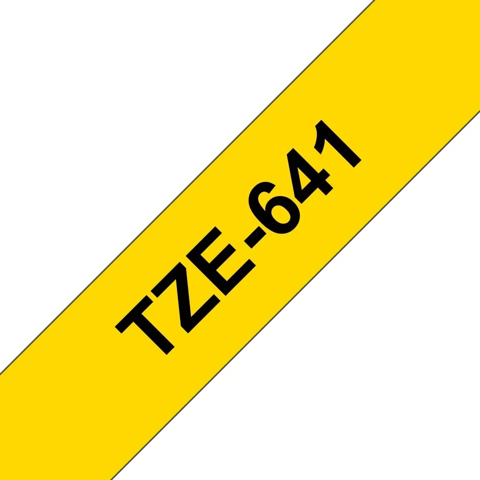 Brother Tape 18mm Tze-641 Musta/keltainen