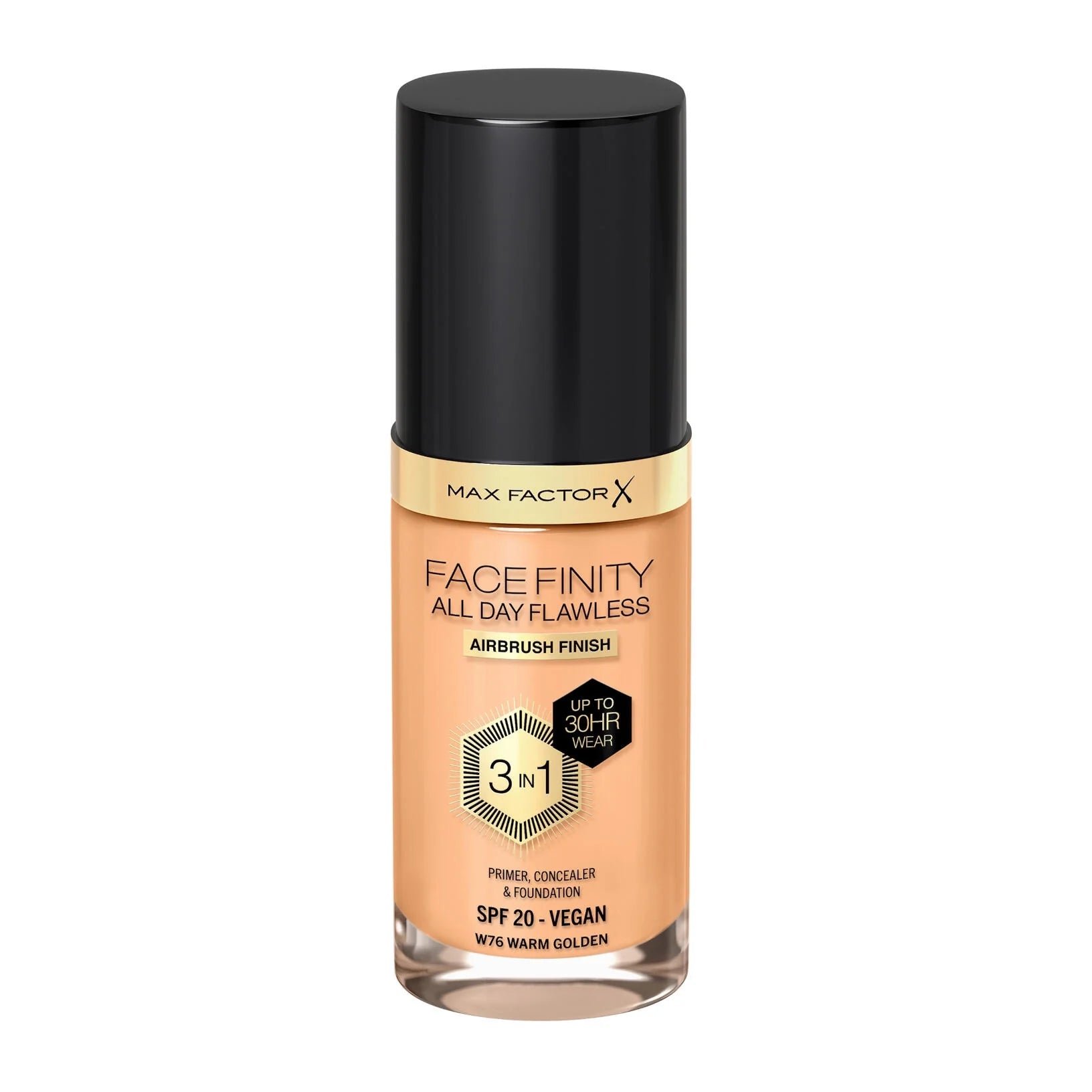 Max factor Koko päivän Flawless Facefinity 3 in 1 - Pitkäkestoinen meikkivoide 30 ml 76 Warm Golden