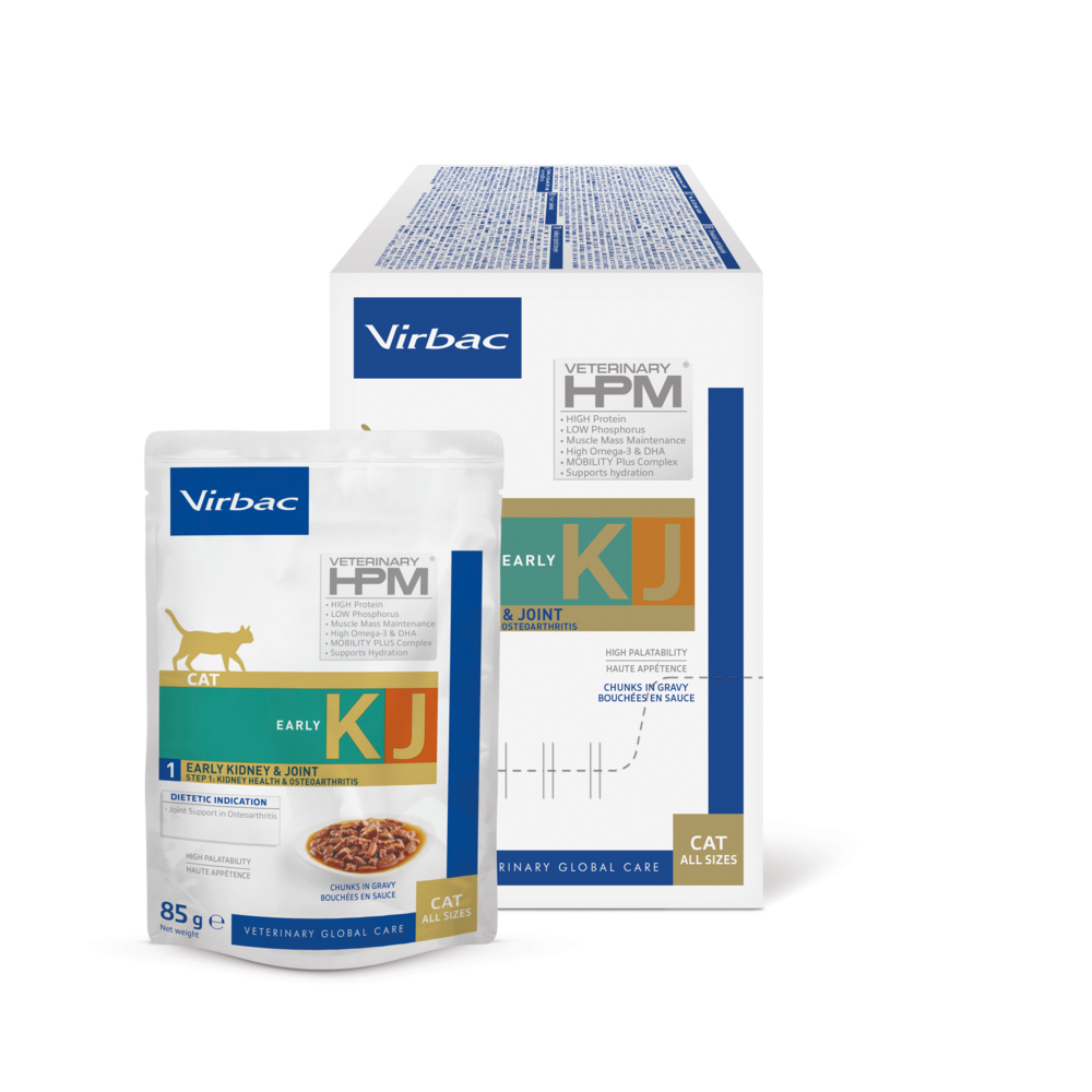 Virbac HPM Cat Early Kidney & Joint Chunks 12x85 g