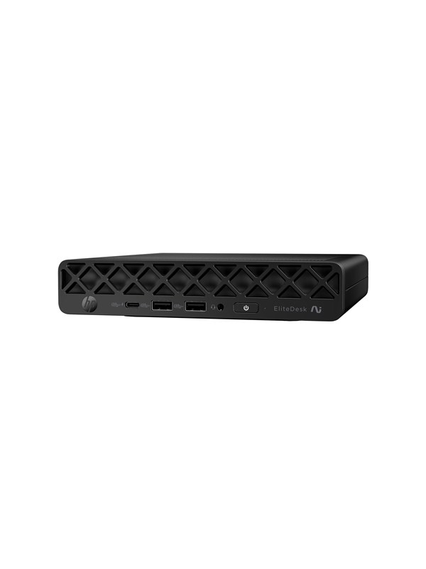 HP EliteDesk 8 Mini G1a/G1i Ryzen AI 5 340 / Intel Core Ultra 5, 32 Gt, 512 Gt, Win 11 Pro -minitietokone, Jack musta
