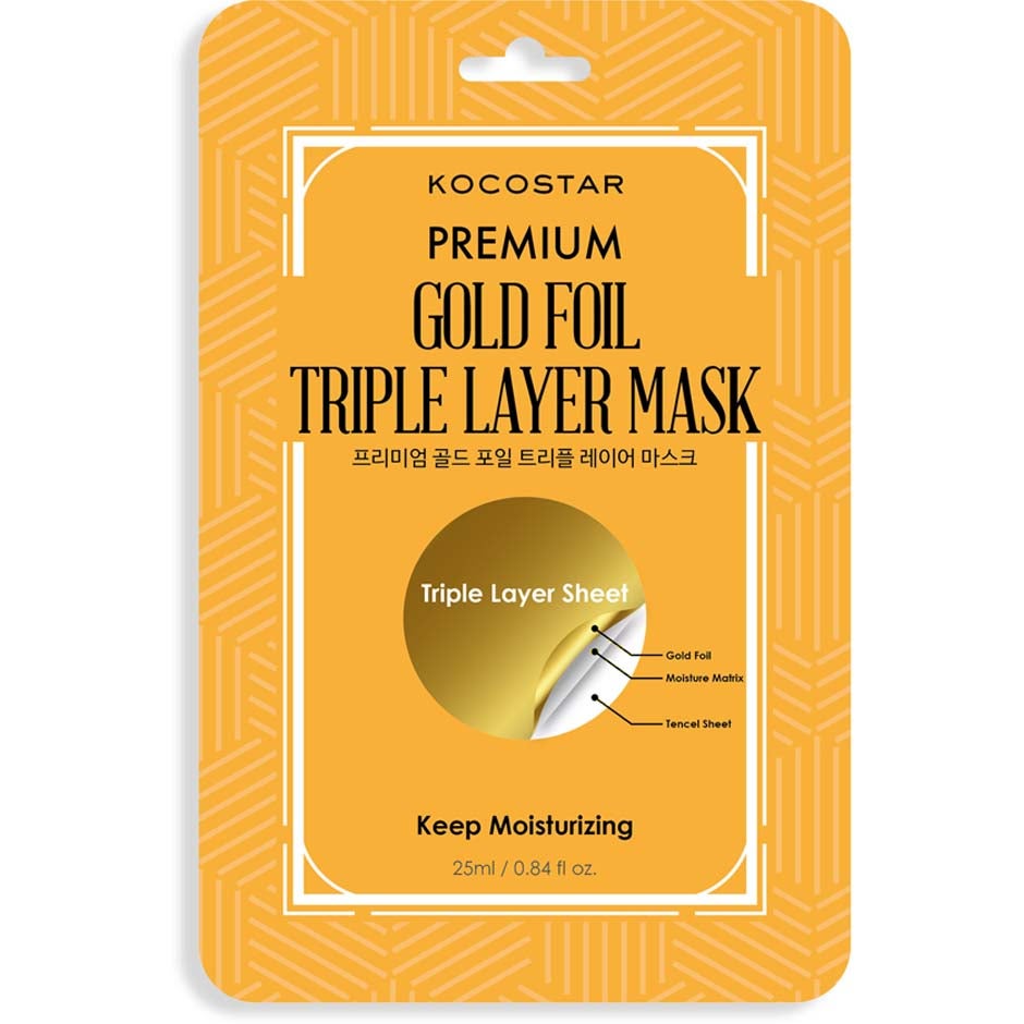 KOCOSTAR Premium Gold Foil Triple Layer Mask