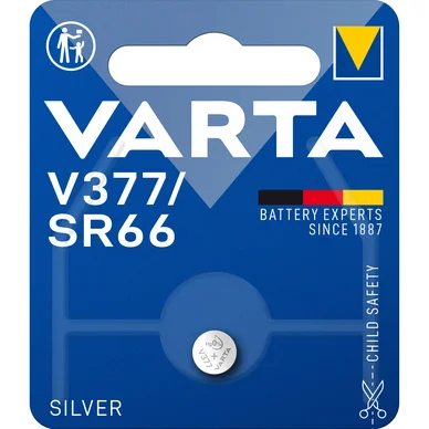 Varta Varta V377/SR66 hopeinen nappiparisto - 1 kpl 377101401 Vastaa: N/A