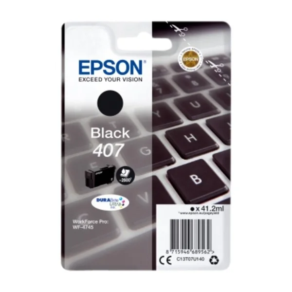 Epson 407 - L Koko - Musta - Original - ink cartridge