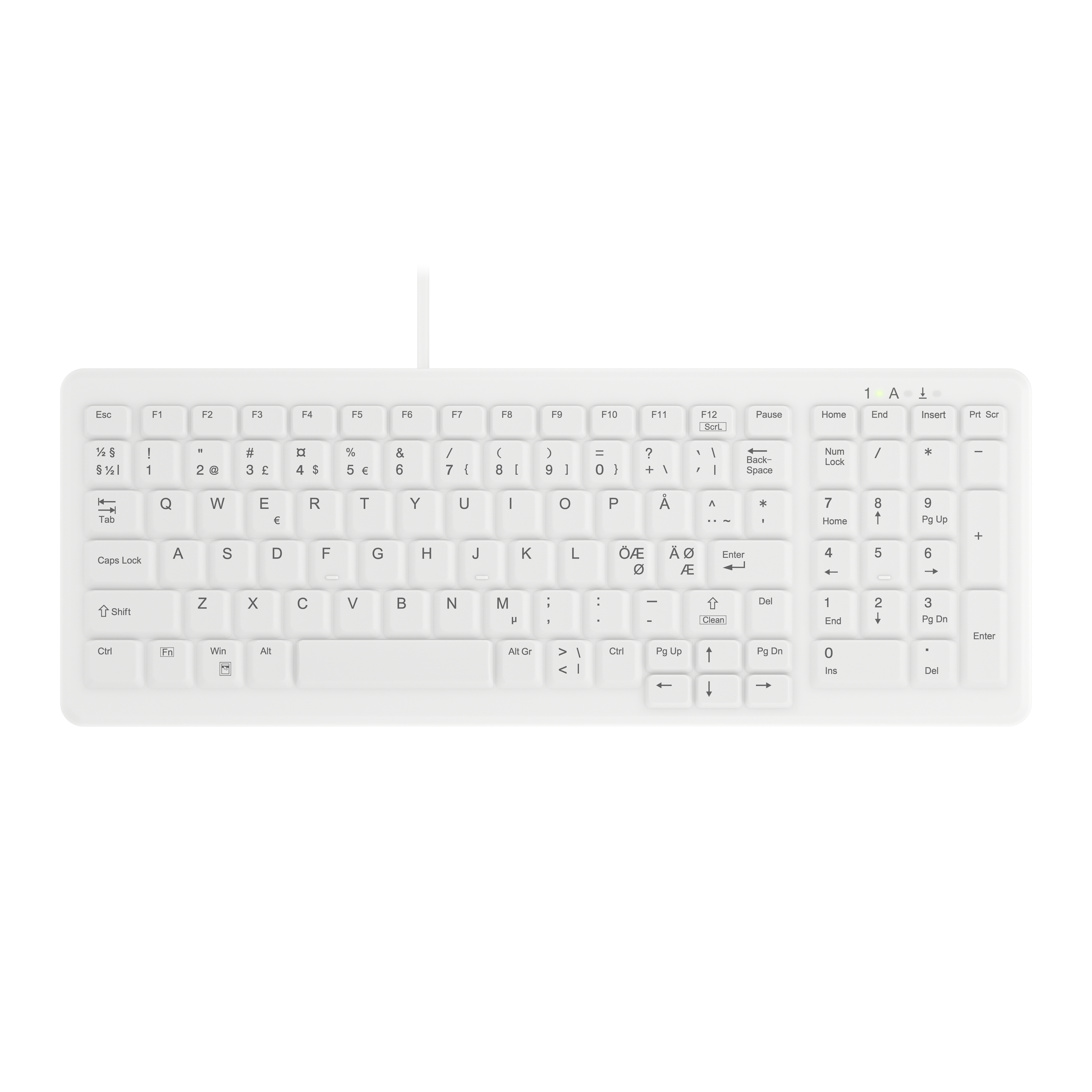 Contour Design Active Key Classicclean Medical Ip68 Compact Langallinen Pohjoismainen Näppäimistö