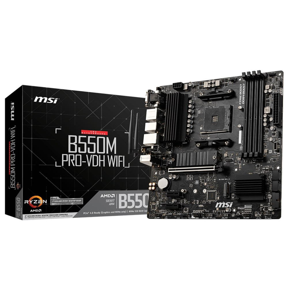 MSI B550M PRO-VDH WIFI AM4 mATX -emolevy