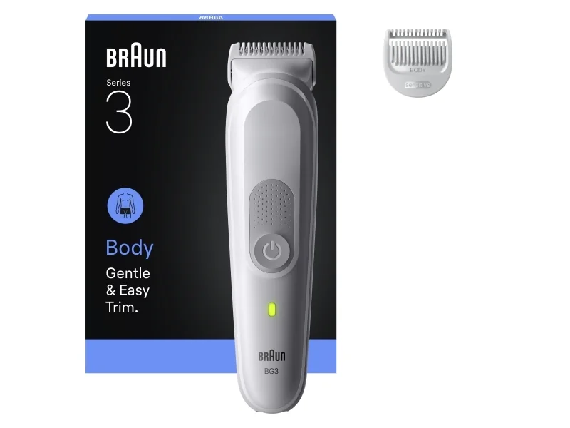 Braun Series 3 BG3530 märkä- ja kuiva-ajoon -vartalotrimmeri, harmaa
