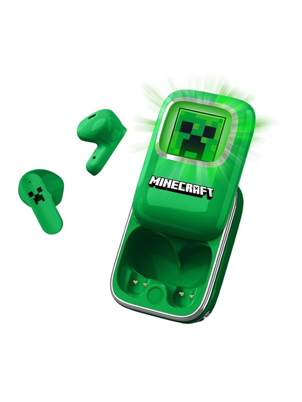 Minecraft Creeper TWS Slide MC1316 -langattomat nappikuulokkeet, vihreä