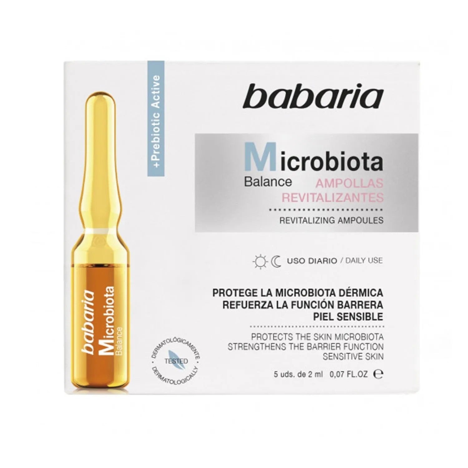 Babaria Microbiota Balance Revitalizing Blister Treatment -herkälle iholle Päivittäinen käyttö 5un