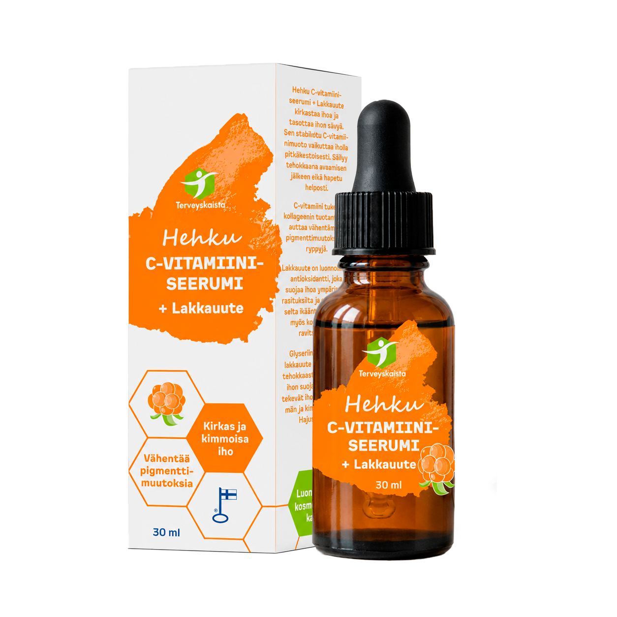 Terveyskaista Hehku C-vitamiiniseerumi + Lakkauute 30 ml