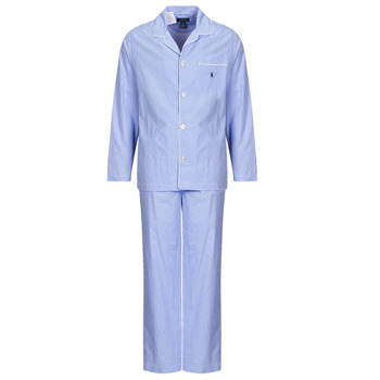 Polo Ralph Lauren Pitkä pyjama vaaleansininen / valkoinen