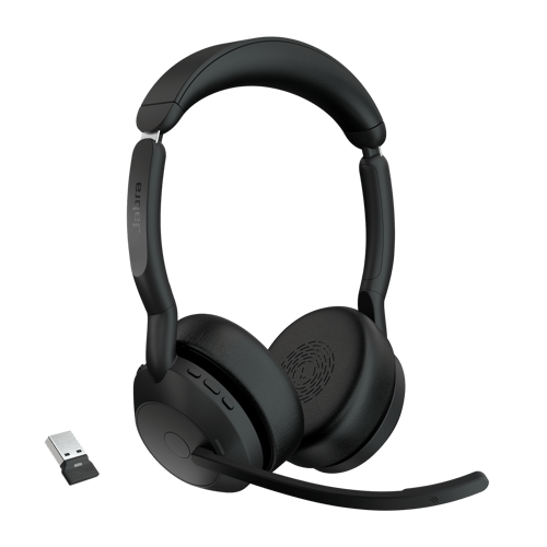 Jabra Evolve2 55 Link380A -langaton stereokuulokemikrofoni + latausasema, musta