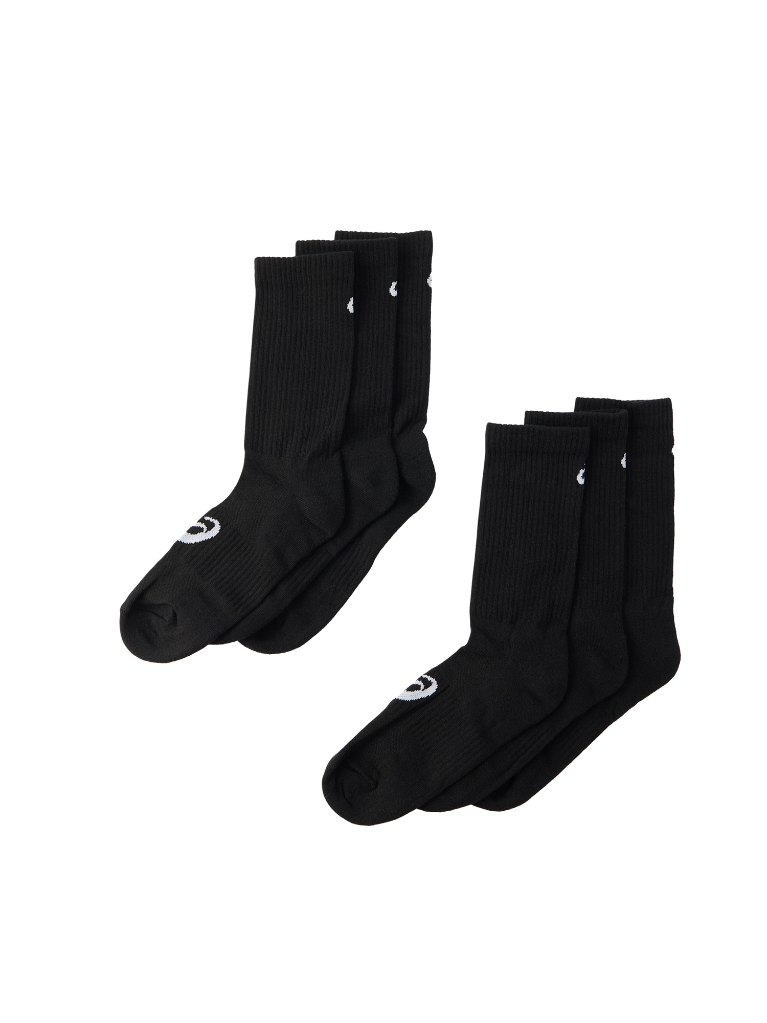 ASICS Crew Socks 6-Pack K. 46-49 IV Musta Unisex