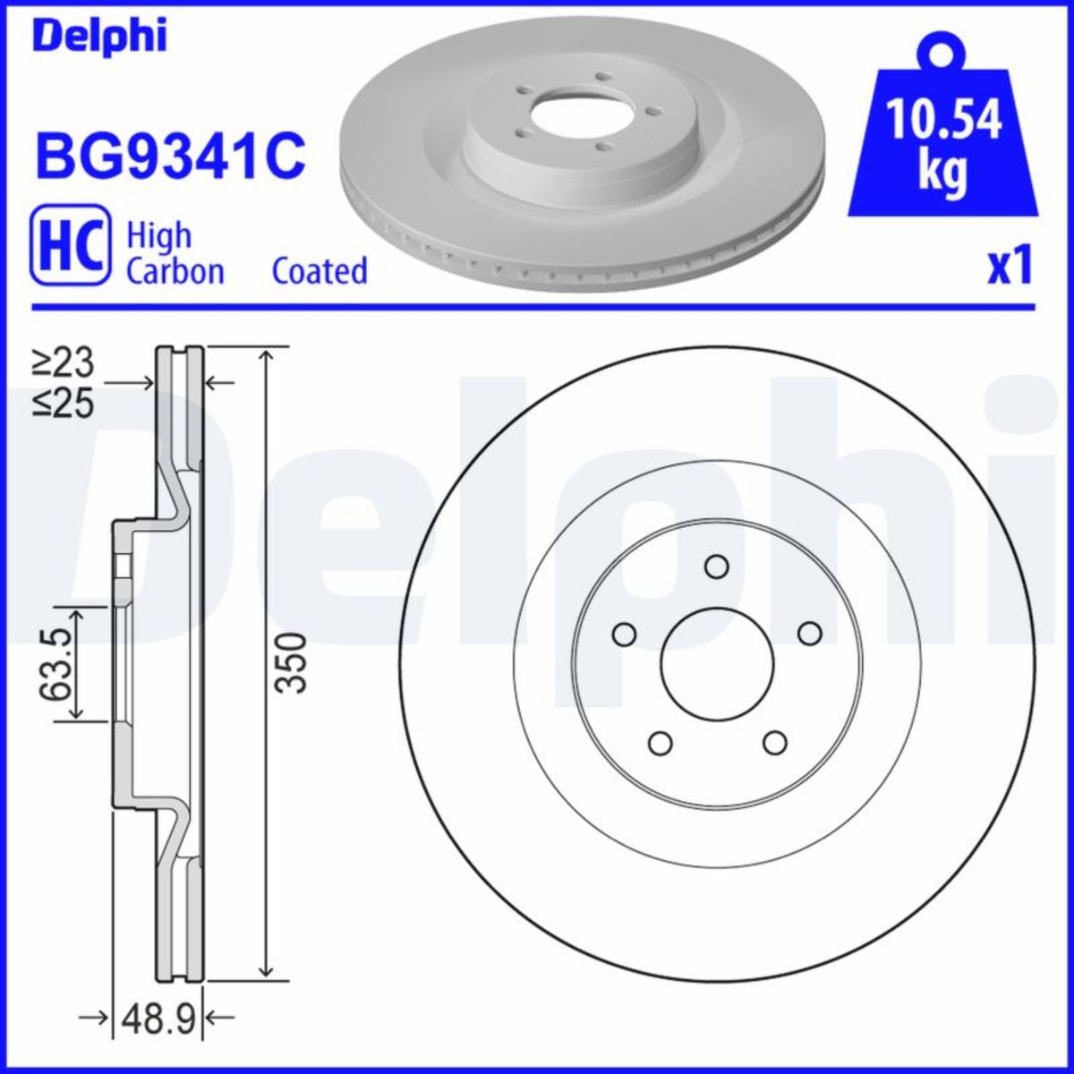 Jarrulevy DELPHI BG9341C