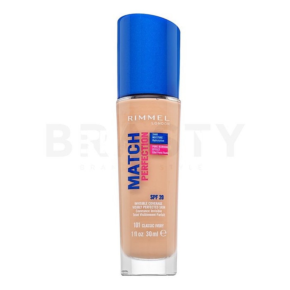 Rimmel Match Perfection Liquid Foundation SPF 20 Color 101 Classic Ivory 30 ml