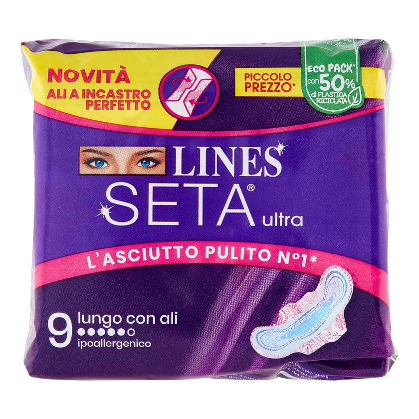 Lines Lines Seta Ultra Imukykyiset Pitkät Siivekkeet 9 Kappaletta