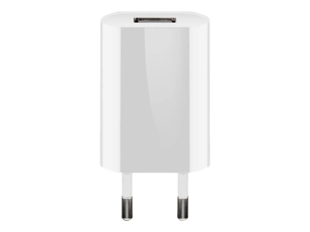 goobay - Virtalähde - 5 Watt - 1 A (USB) - kaapelissa: Lightning - valkoinen - Eurooppa