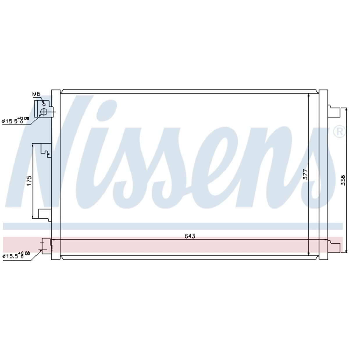 Lauhdutin, ilmastointilaite NISSENS 940038