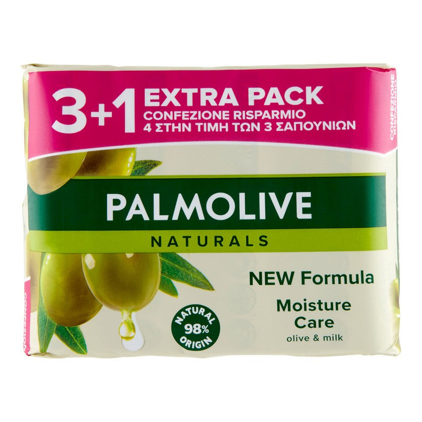 Palmolive Kiinteä saippua Olive & Milk 4 kappaletta à 90 grammaa