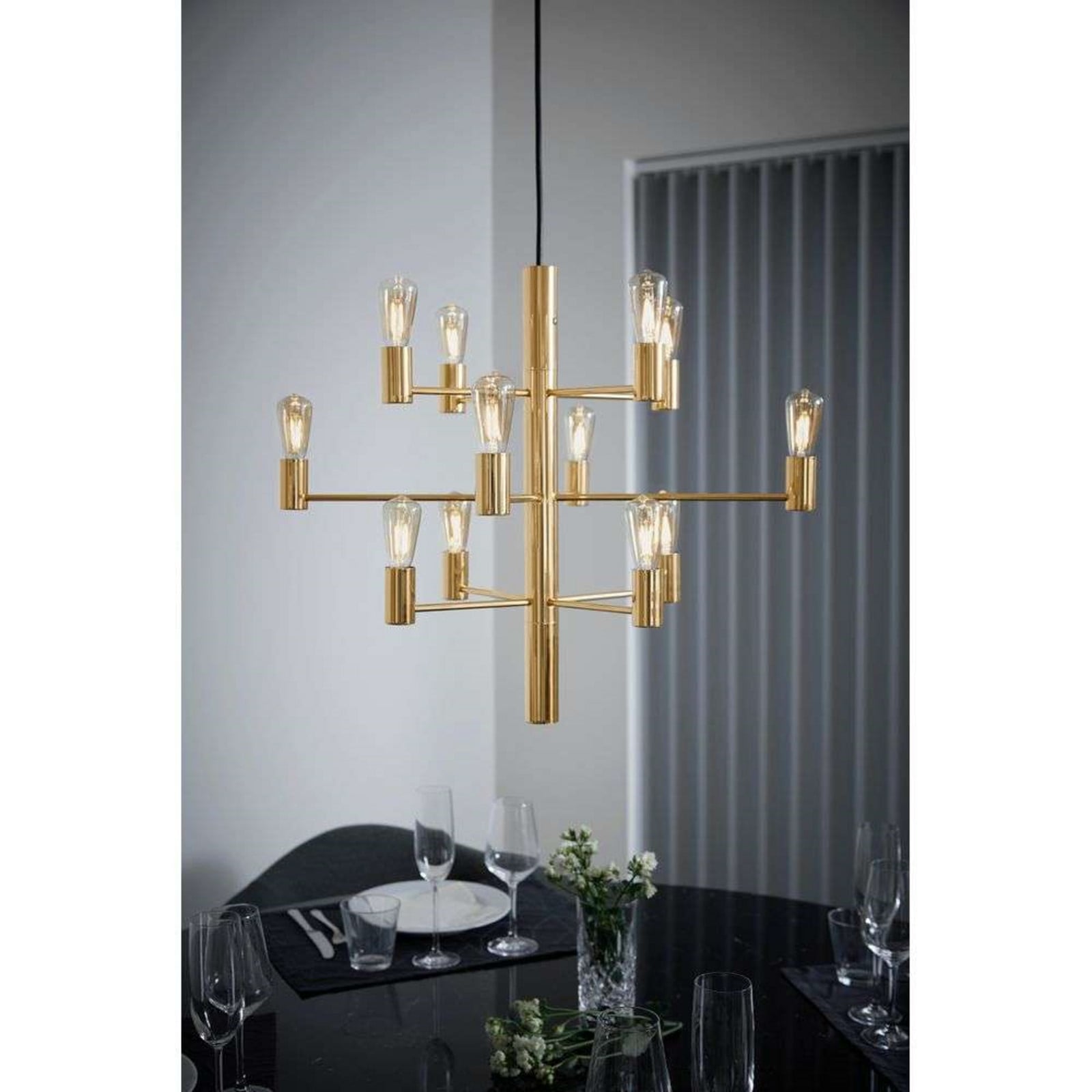 Manola 12 Kattokruunu Satin Brass - Herstal - Ruokailutila - Metalli
