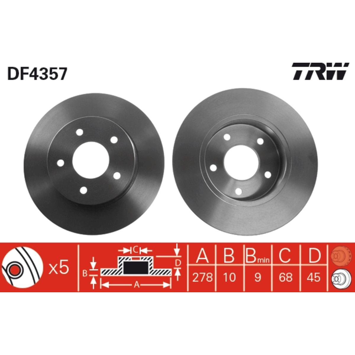 Jarrulevy TRW DF4357