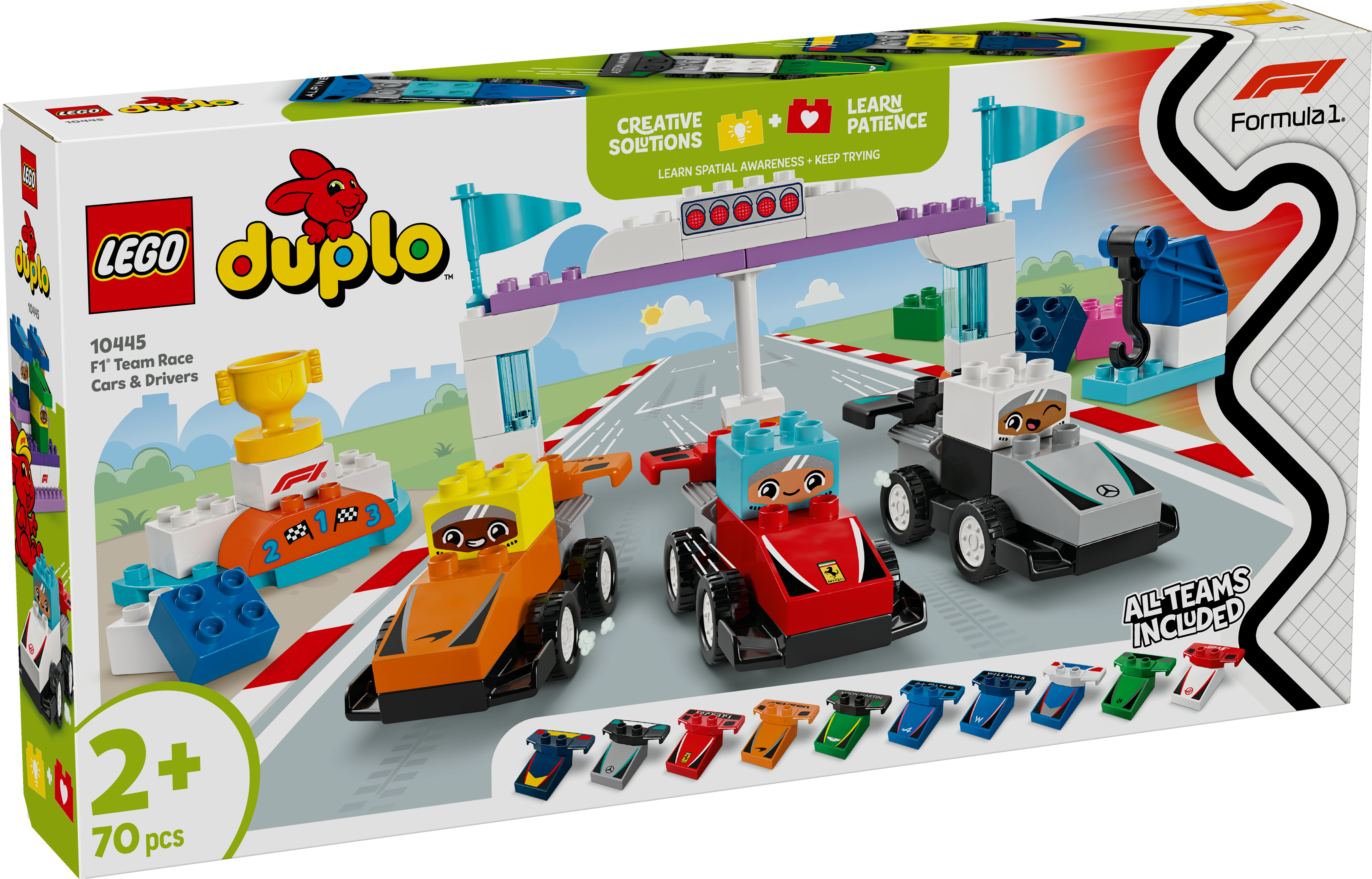 LEGO DUPLO 10445 F1®-tiimin kilpa-autot ja kuljettajat