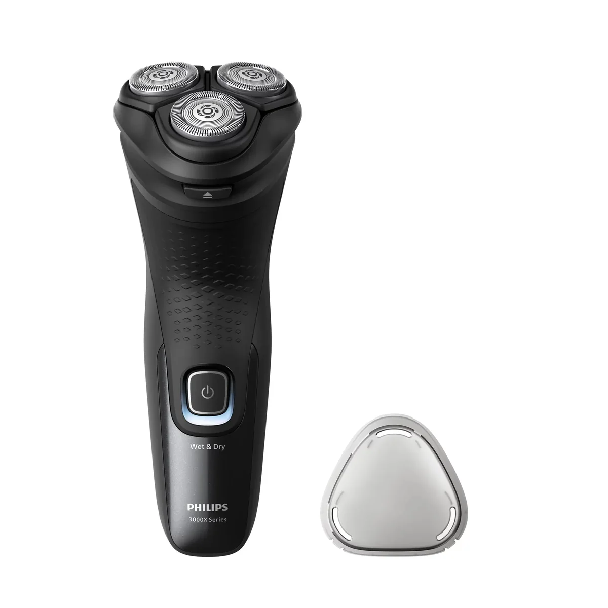 Philips Shaver 3000X Series X3051/00 Sähköparranajokone märkä- ja kuiva-ajoon, Parranajokone kääntyvällä päällä, Musta, PowerCut blade system, For best results, replace shaving heads every 24 months. Use SH30 replacement heads, sold..., 2 vuosi/vuosia, Akku