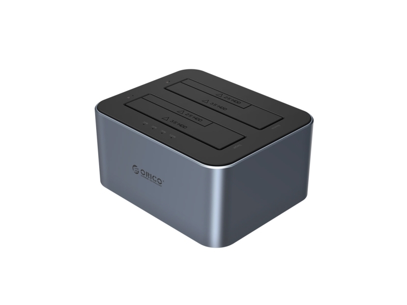 ORICO 6626C3-C-V1 2-Drive Docking Station with Offline Clone Function 2.5"/3.5" SATA HDD/SSD - Gray