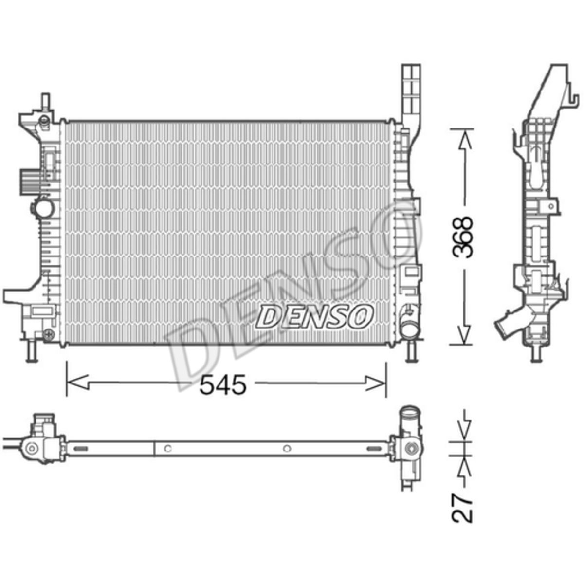 Jäähdytin, moottorin jäähdytys DENSO DRM10029