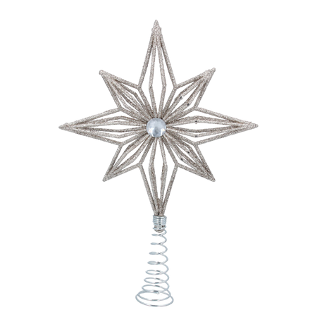 Gisela Graham joulukuusi Star Gold Glitter timantilla