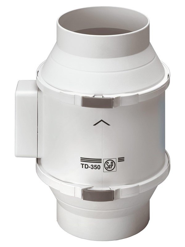 THERMEX kanavapuhallin TD 500/160 Scandic, ø160 mm. Ilmavirta 580/430 m³/h 0 Pa:ssa, energiankulutus 44-50 W. Asennetaan vaaka- tai pystysuoraan.