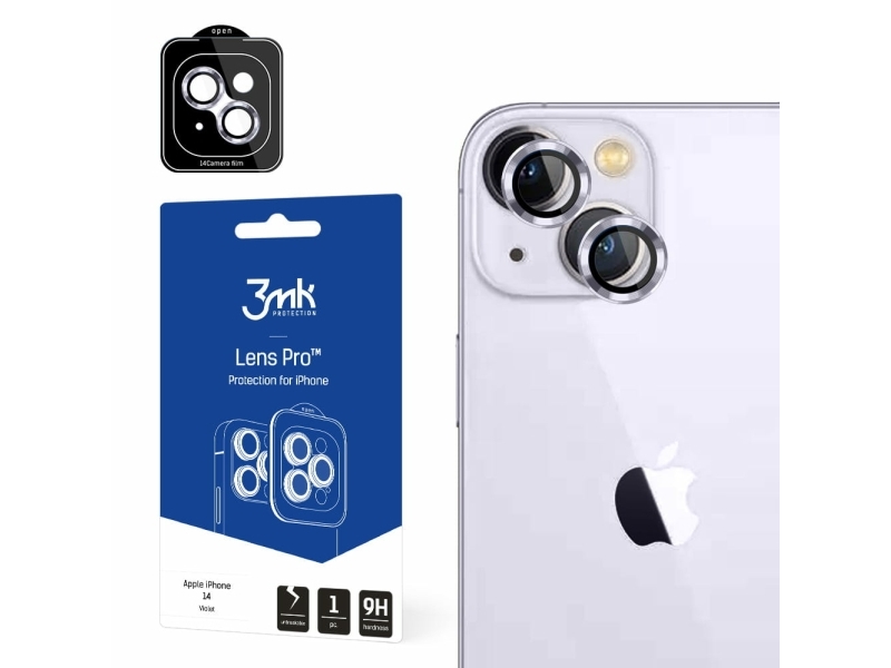3MK Hybridilasi kameran linssille 3MK Lens Protection Pro Apple iPhone 14 violetti/violetti