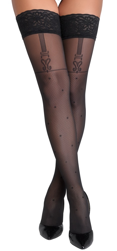 Cottelli Legwear Stay Up Sukat musta